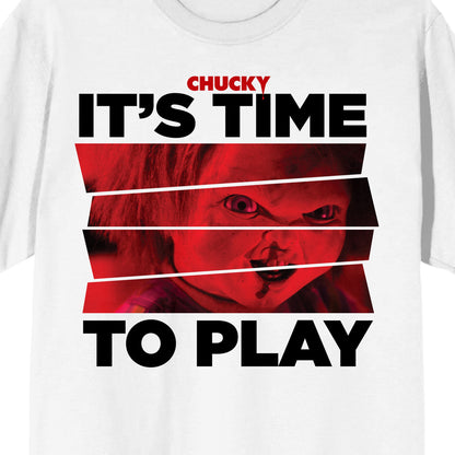 Child's Play T-Shirt Men's Chucky It's Time To Play Short Sleeve Tee