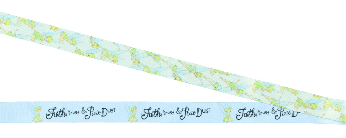 Disney Tinkerbell Faith Trust & Pixie Dust Breakaway Lanyard ID Badge Holder