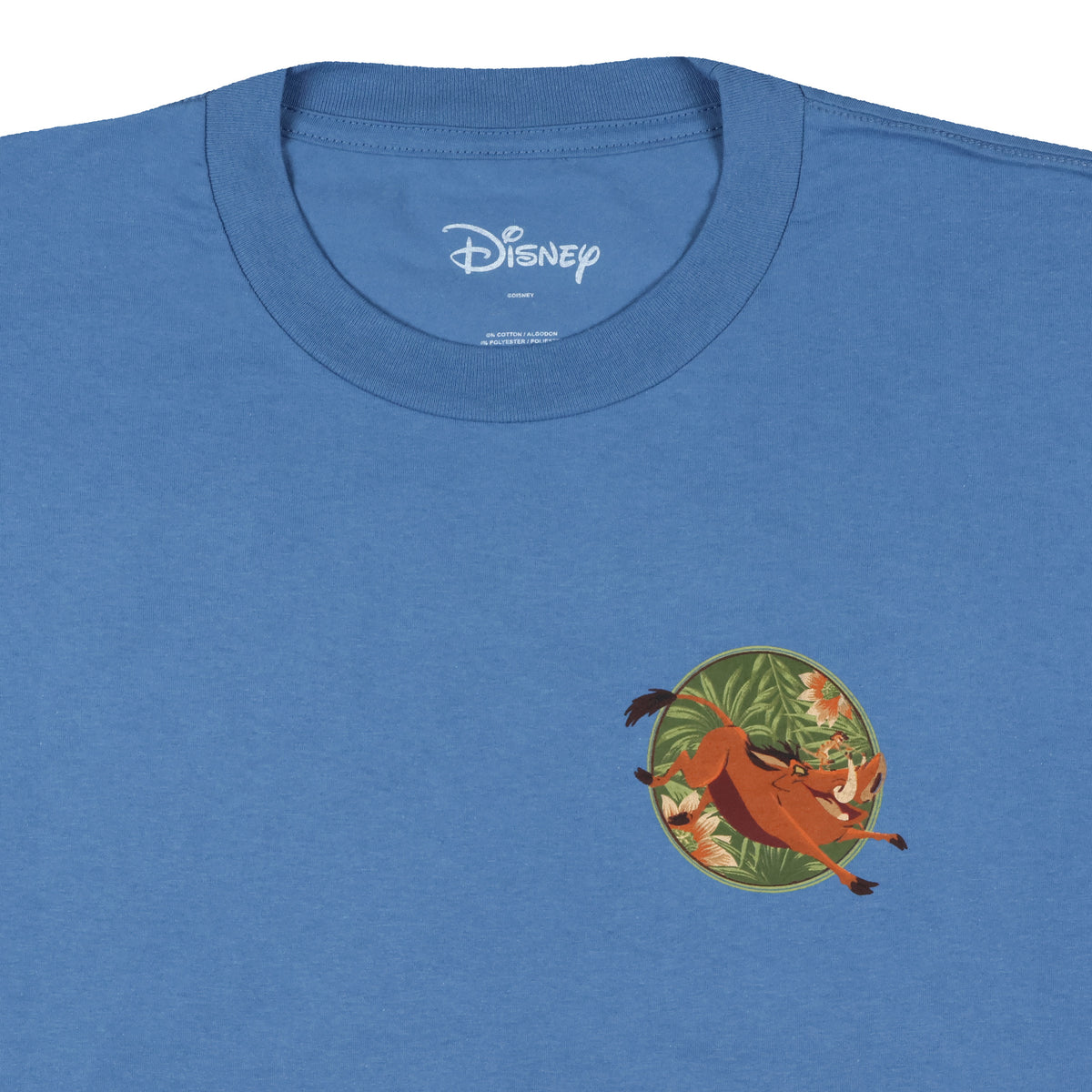 The Lion King T-Shirt Men's Pumbaa Wild & Free Tropical Design Tee