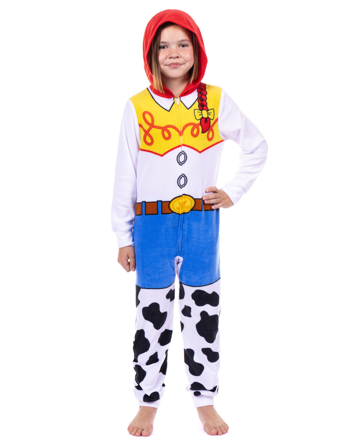 Disney Toy Story Union Suit Kid's Jessie One Piece Hooded Pajama