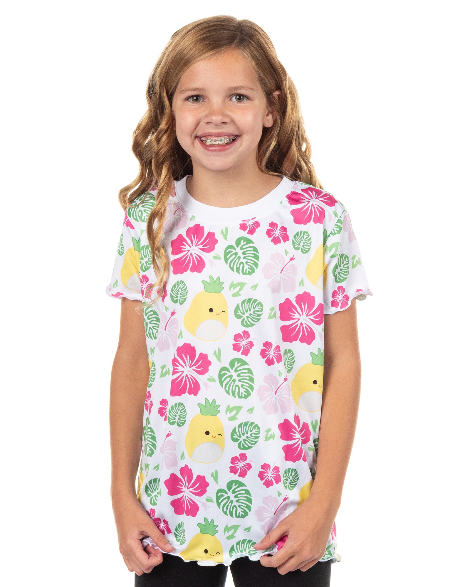 Squishmallows Girls' Summer Vibes Performance T-Shirt 2-Pack Tee