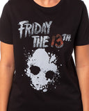 Friday the 13th Shirt Junior's Skull Graphic Black T-Shirt