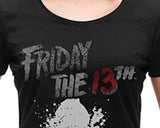 Friday the 13th Shirt Junior's Skull Graphic Black T-Shirt