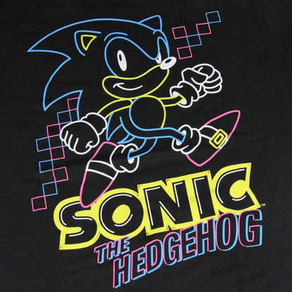 Sonic The Hedgehog Shirt For Boys Glow-In-The-Dark Neon Graphic T-shirt