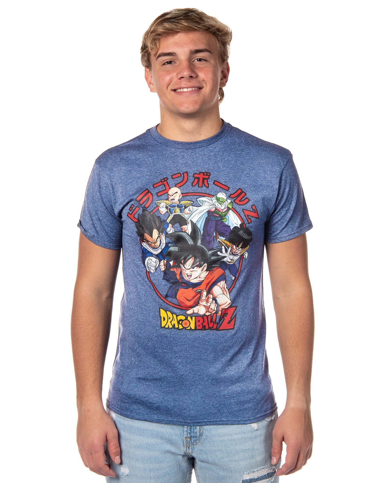 Dragon Ball Z Super Men's Goku Vegeta Krillin Character Group T-Shirt Adult