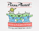 Toy Story Men's Aliens Pizza Planet Food and Fun Space Port Retro T-Shirt
