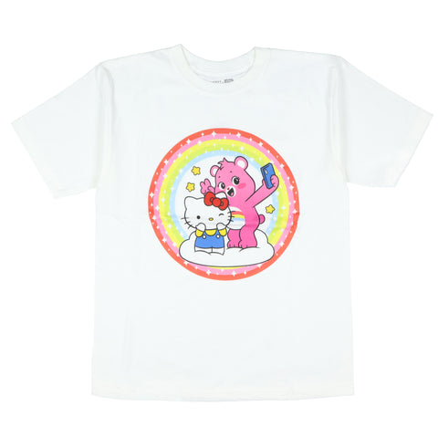 Hello Kitty and Friends x Care Bears Girls' T-Shirt Selfie Tee (S, 6/7)