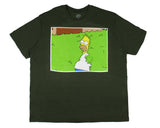 The Simpsons Men's Homer Backing Into The Bushes Adult Short Sleeve T-Shirt