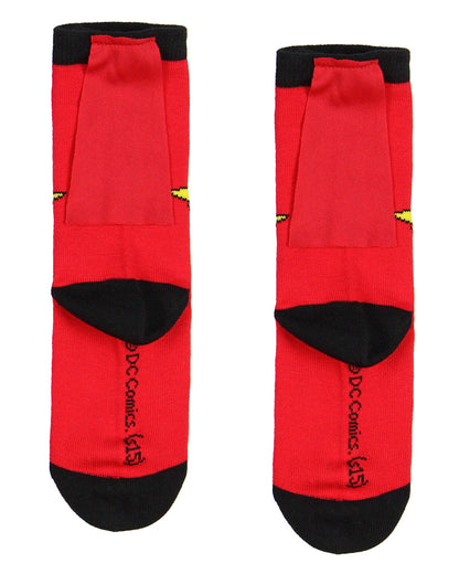 DC Comics Superhero Batman Superman The Flash Youth Boys Caped Crew Socks