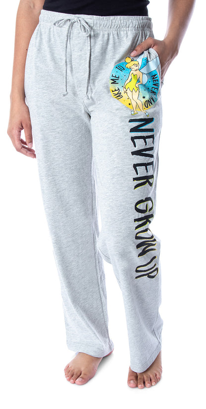 Disney Women's Tinker Bell Never Grow Up Soft Touch Cotton Pajama Pants