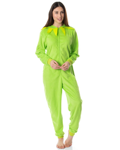 Disney Muppets Kermit The Frog Union Suit Adult Hooded Costume Pajama