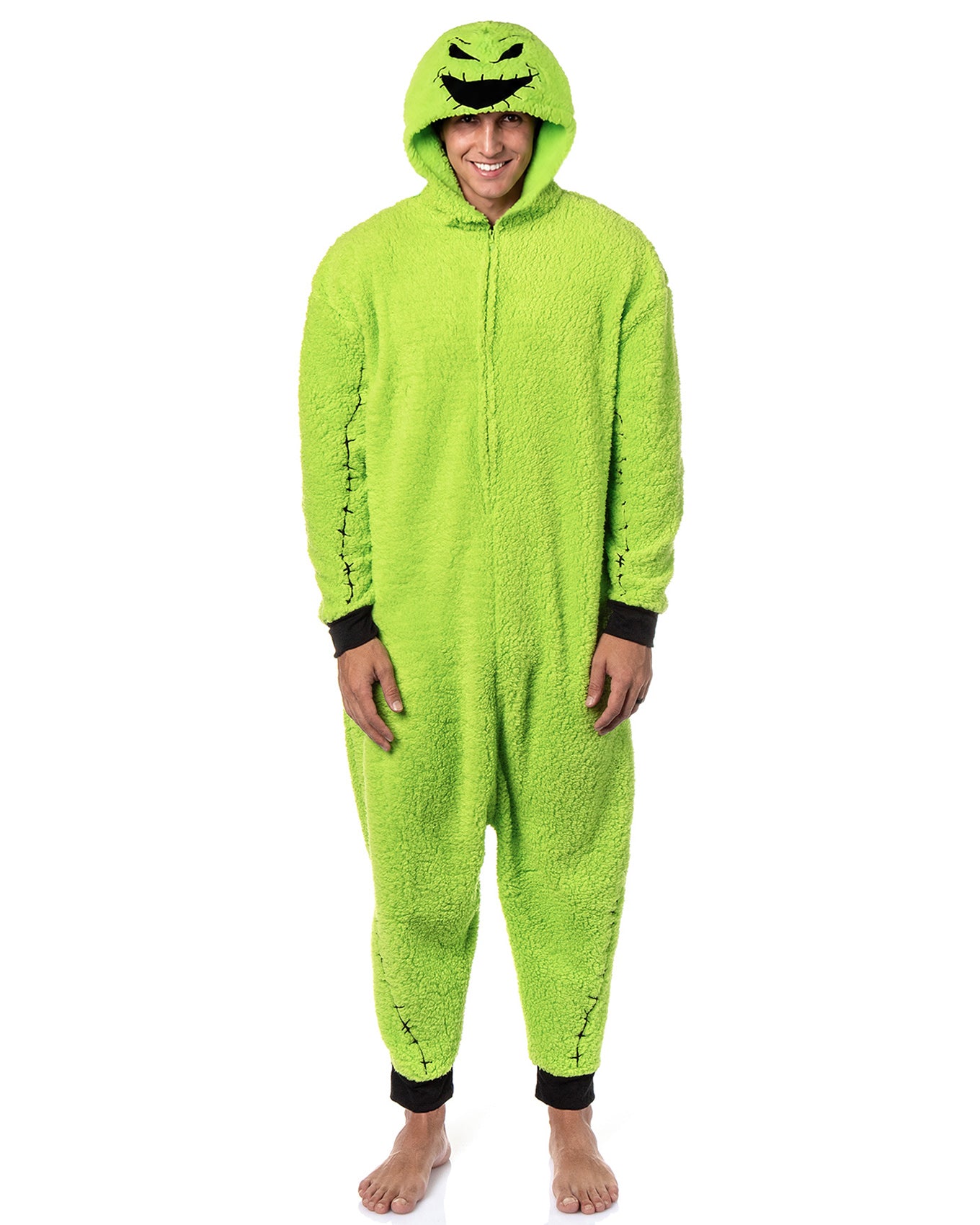The Nightmare Before Christmas Oogie Boogie Costume Faux Shearling Pajama Union Suit