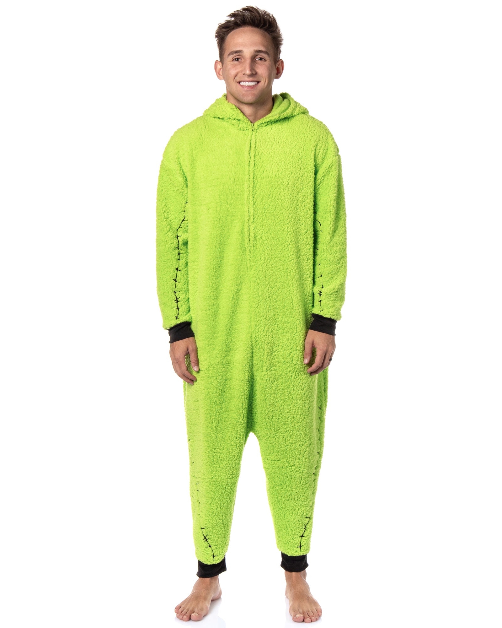 The Nightmare Before Christmas Oogie Boogie Costume Faux Shearling Pajama Union Suit