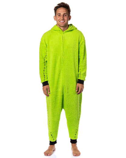 The Nightmare Before Christmas Oogie Boogie Costume Faux Shearling Pajama Union Suit LG