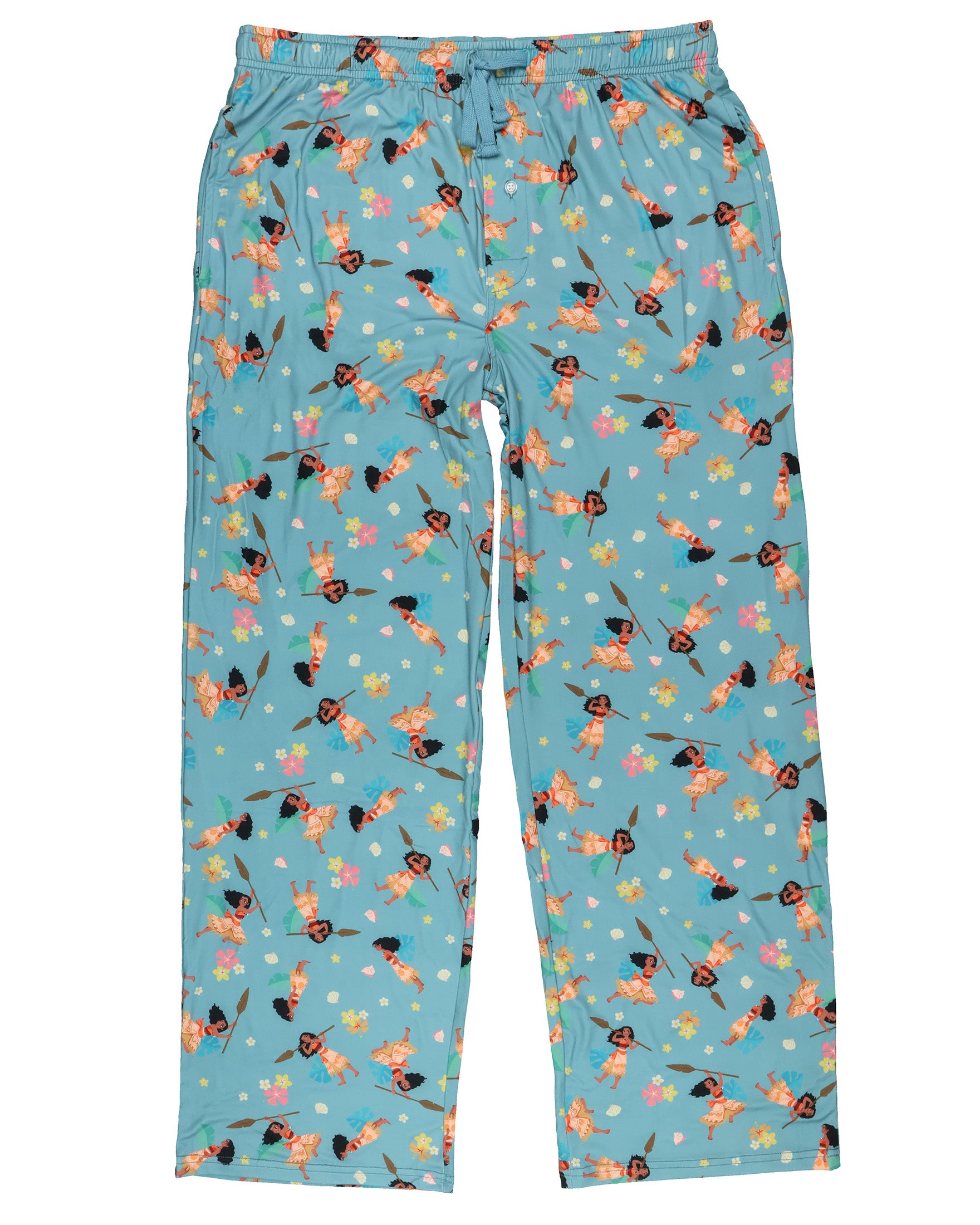 Disney Moana Pajama Pants Womens Tropical Seashell All Over Print PJ Bottoms