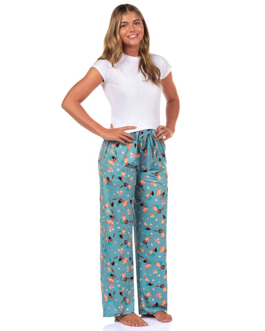 Disney Moana Pajama Pants Womens Tropical Seashell All Over Print PJ Bottoms