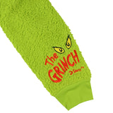 The Grinch Union Suit Adult Embroidered Face Plush Full-Zip Pajama Costume