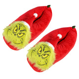 Dr. Seuss GRINCH Who Stole Christmas Character Santa Grinch Slippers (Adult)
