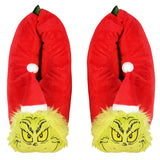 Dr. Seuss GRINCH Who Stole Christmas Character Santa Grinch Slippers (Adult)