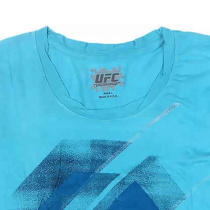 UFC Stained Glass Juniors T-Shirt (Medium, Mineral Blue)