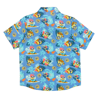 Minions Hawaiian Shirt Boys' Beach Theme Button Up Woven Top