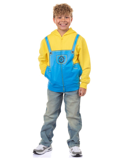 Despicable Me Minions Hoodie Boy's Stuart Zip Up Hooded Sweatshirt