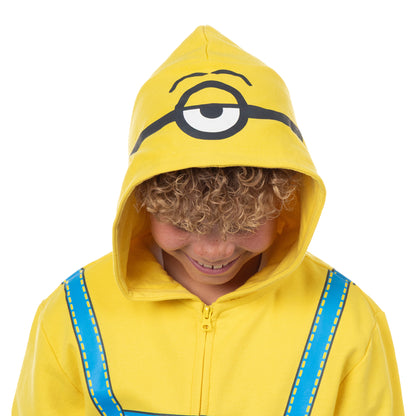 Despicable Me Minions Hoodie Boy's Stuart Zip Up Hooded Sweatshirt