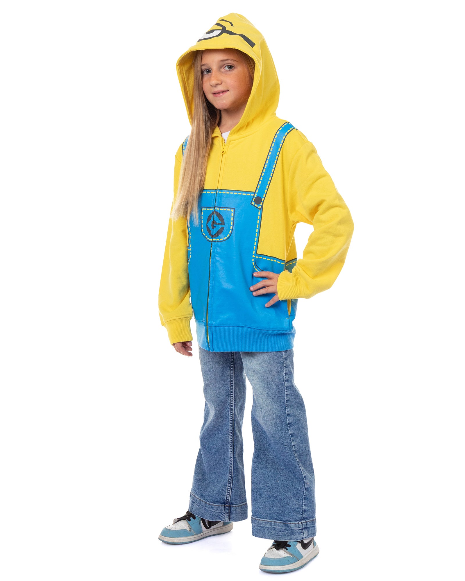 Despicable Me Minions Hoodie Boy's Stuart Zip Up Hooded Sweatshirt