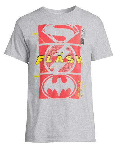 DC Comics T-Shirt Men's The Flash Superman and Batman Unite Graphic Tee