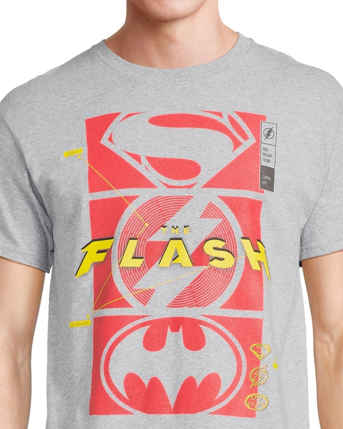 DC Comics T-Shirt Men's The Flash Superman and Batman Unite Graphic Tee