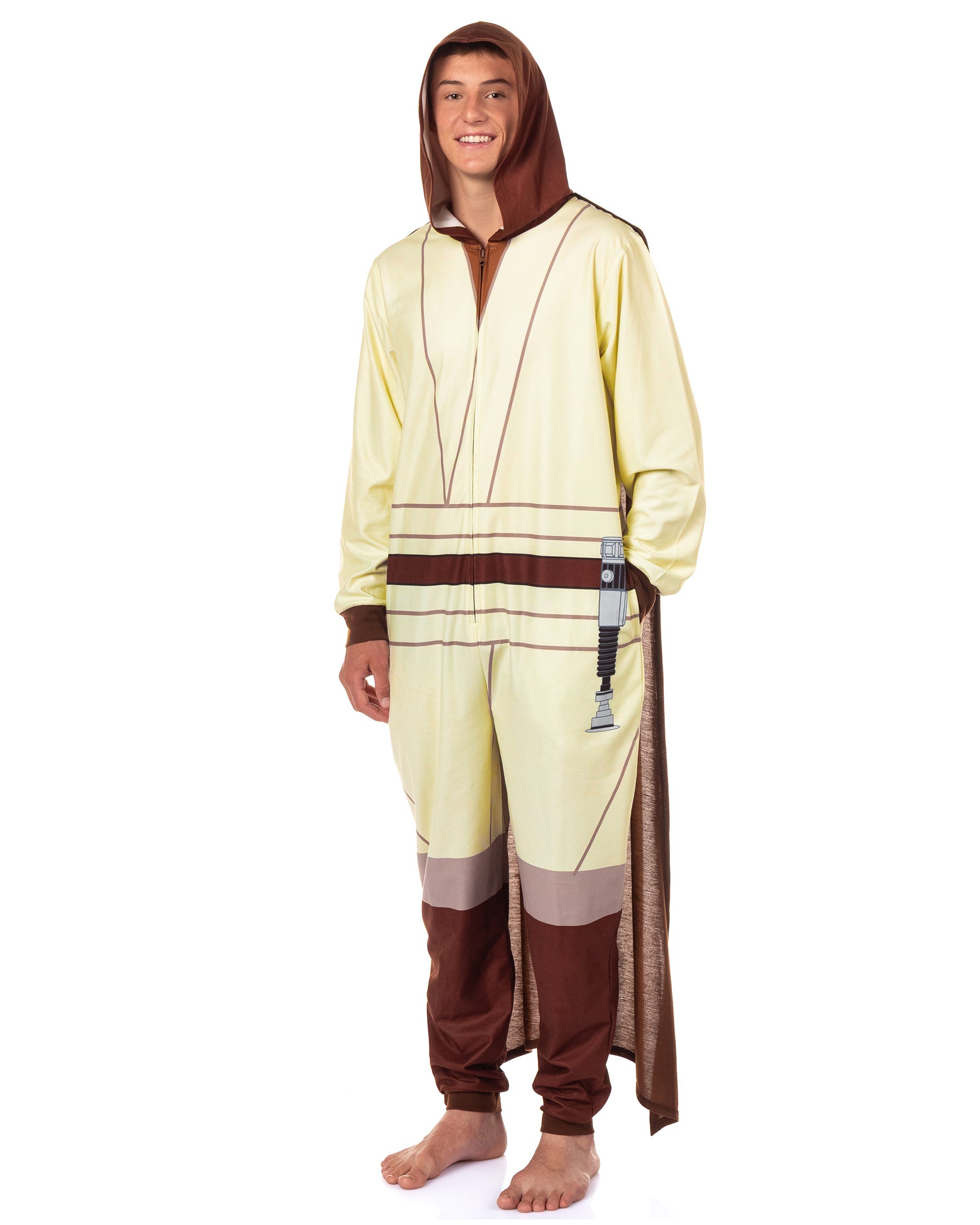 Star Wars Union Suit Men's Jedi Full Zip Cosplay Pajamas