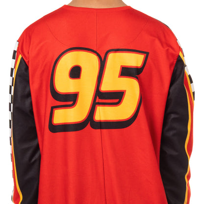 Disney Cars Union Suit Men's Lightning McQueen Pit Crew Costume Pajama