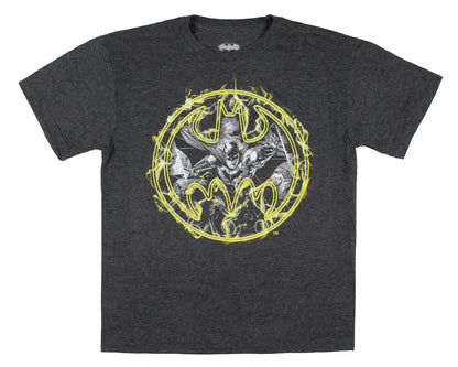 DC Comics Boys' Batman Vapor Bat Signal Graphic Print T-Shirt Kids