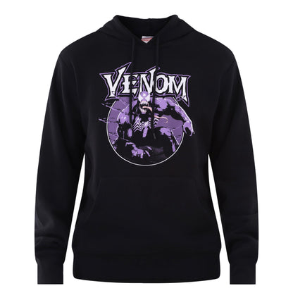 Marvel Venom Hoodie Mens Purple Symbiote Graphic Print Pullover (M)