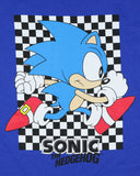 Sonic The Hedgehog T-Shirt Men's Angry Walk Checkerboard Design Tee