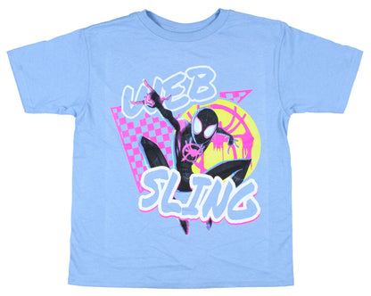 Spider-Man Boy's Web Sling Abstract Design T-Shirt Kids