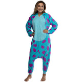 Disney Monsters Inc. Unisex Adult Sulley Kigurumi Cosplay Costume Union Suit (L/XL)