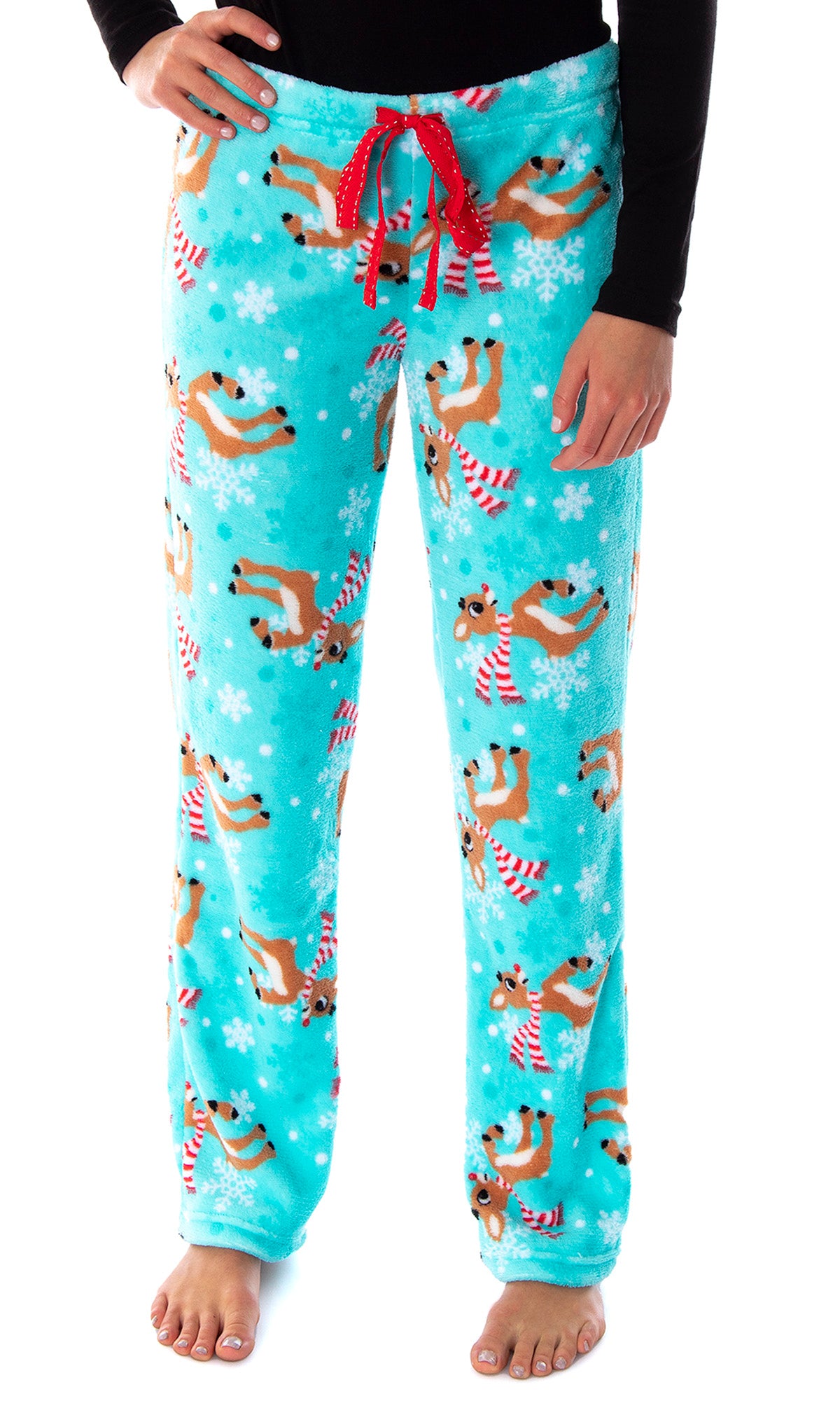 Rudolph the Red Nosed Reindeer Soft Touch Fleece Plush Juniors Pajama Pants