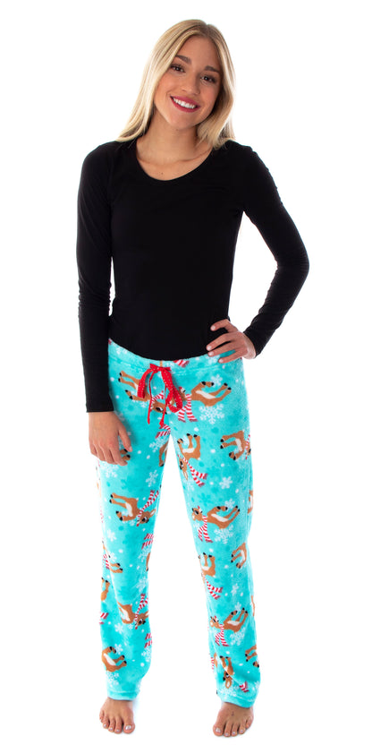 Rudolph the Red Nosed Reindeer Soft Touch Fleece Plush Juniors Pajama Pants