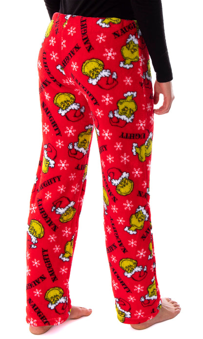 Dr. Seuss Juniors Women's The Grinch Christmas Naughty Fleece Pajama Pants