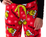 Dr. Seuss Juniors The Grinch Naughty Soft Touch Fleece Plush Pajama Pants