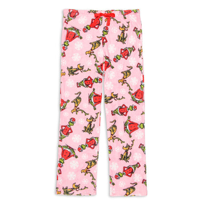 Dr. Seuss Pajamas Womens' The Grinch and Max Snowflake Fleece Pajama Pants