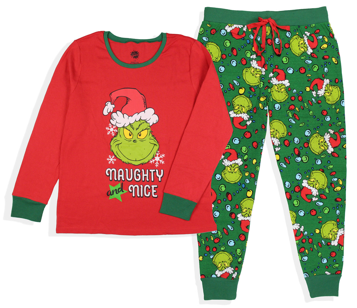 Dr. Seuss How GRINCH Stole Christmas Lights Matching Family Pajama Set
