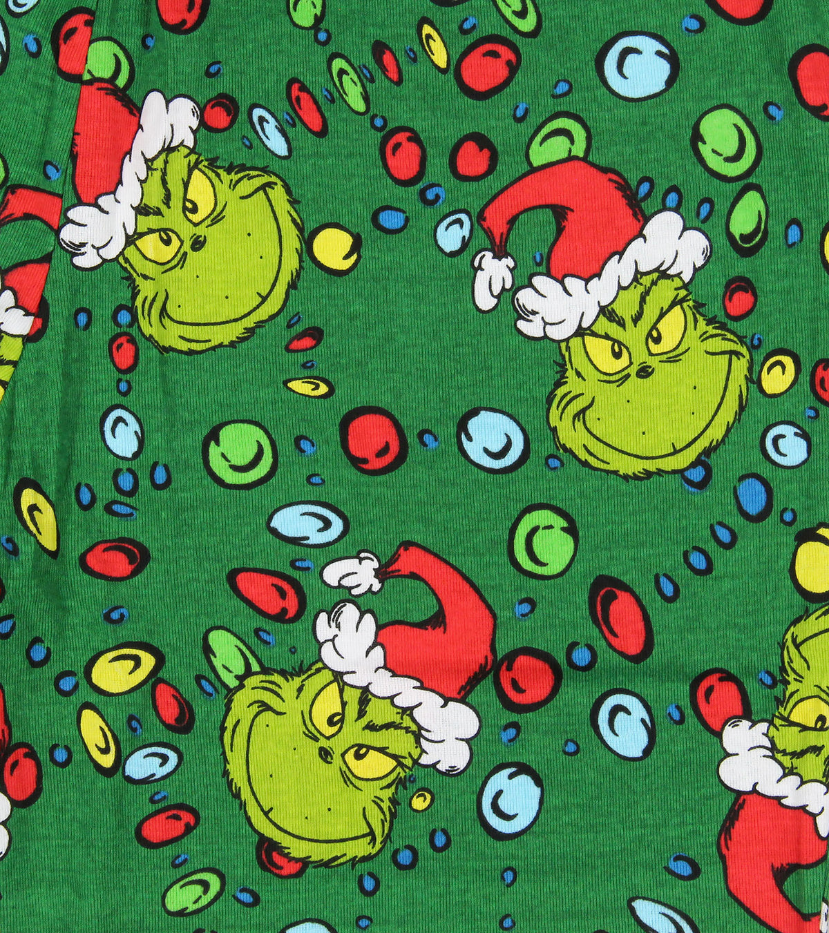 Dr. Seuss How GRINCH Stole Christmas Lights Matching Family Pajama Set