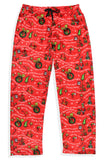 Dr. Seuss GRINCH Christmas Mens' Tossed Print Collar Sleep Pajama Set