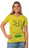 Dr. Seuss GRINCH Women's Grinch Face Adult Pajama Sleep T-Shirt