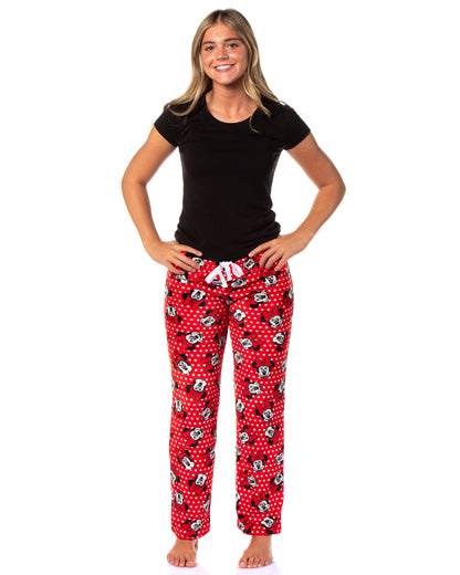 Disney Woman's Minnie Mouse Fleece Pajama Pants Junior's Adjustable Waist
