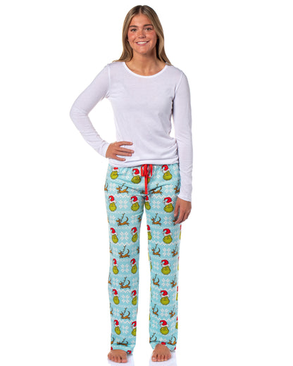 Dr. Seuss The Grinch Women's Ugly Sweater Grinch and Max Lounge Sleep Pant
