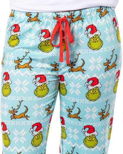 Dr. Seuss The Grinch Women's Ugly Sweater Grinch and Max Lounge Sleep Pant