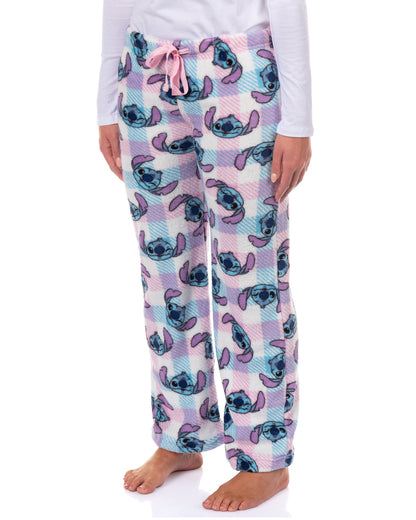 Disney Stitch Pajama Pants Women's Wink Face Checkered Lounge Bottoms